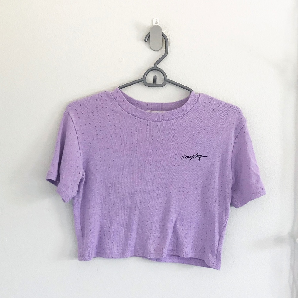 KOREA ALAND Cropped Knit Tee